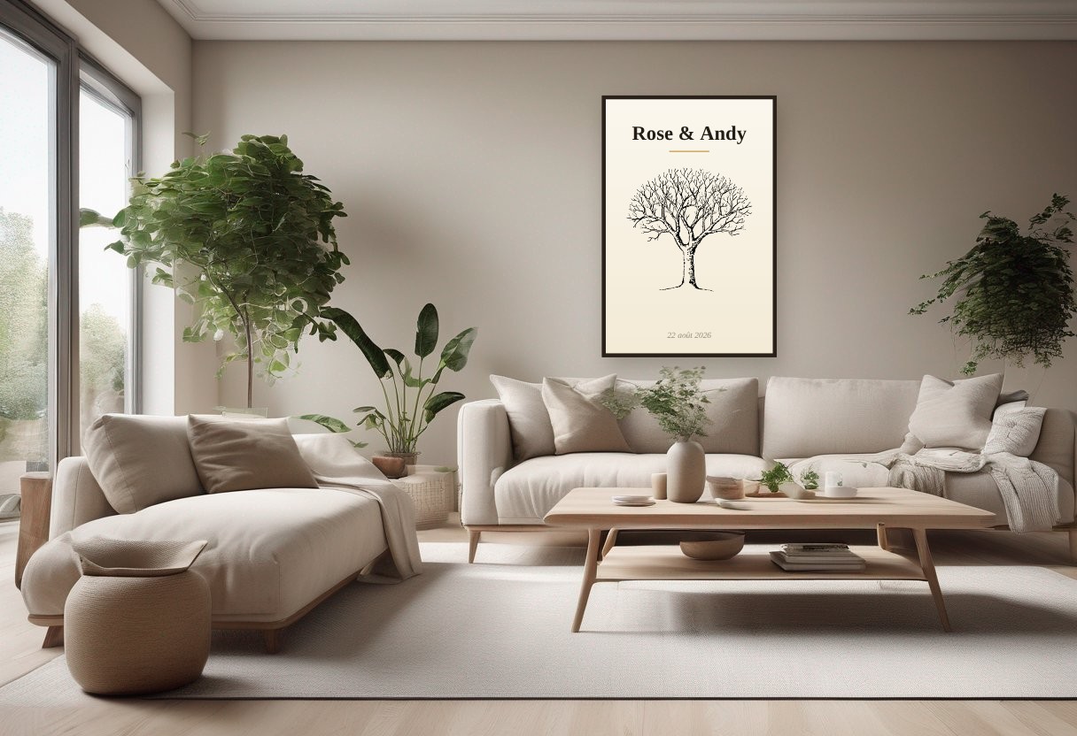 Affiche de l'arbre dans un salon