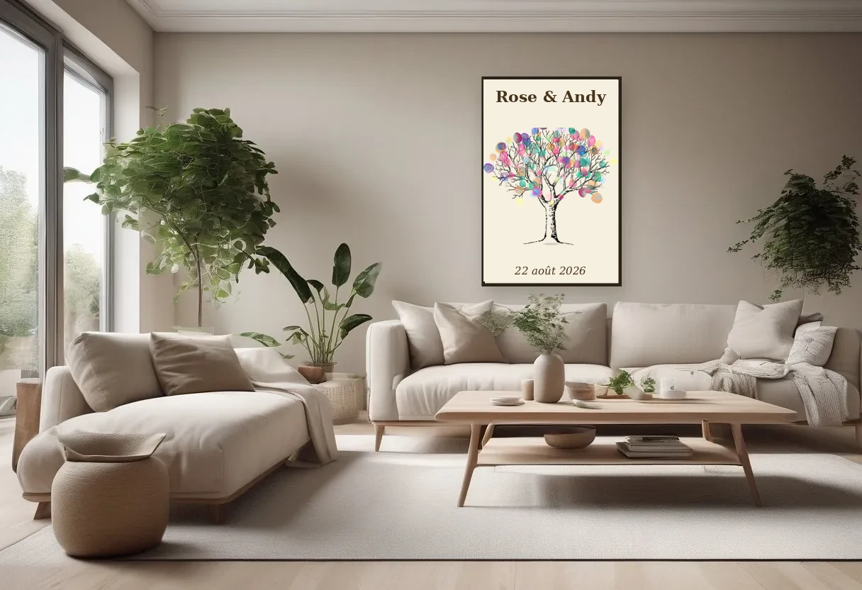 Affiche de l'arbre dans un salon